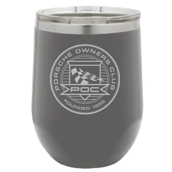   - 12 oz. Stainless Steel Stemless Wine Tumbler w/Lid Thumbnail